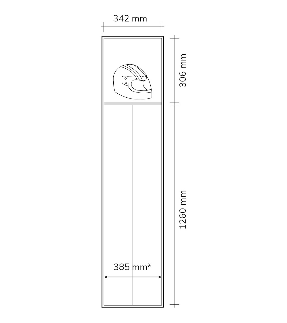 Garderobekasten serie GS150 met tussenwand FAN15 1